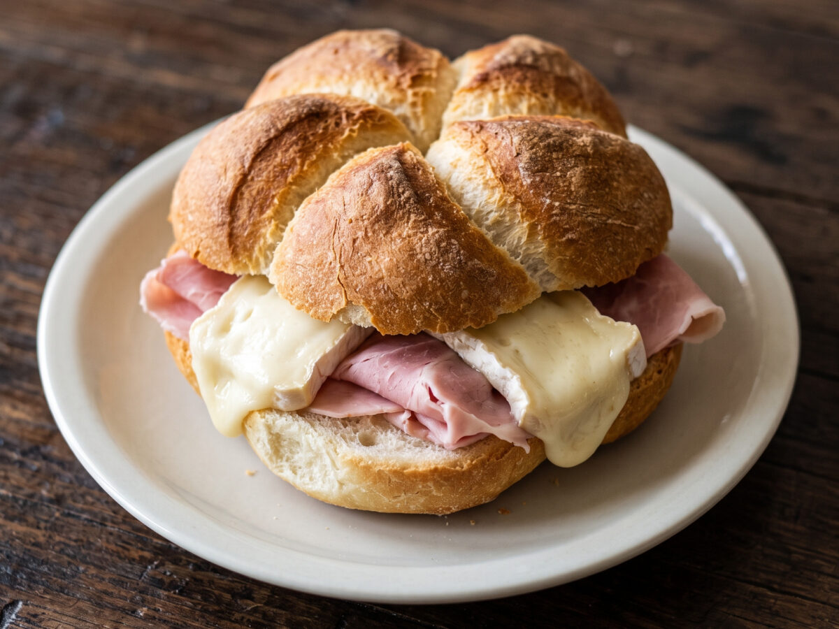 Michetta con prosciutto cotto e Taleggio