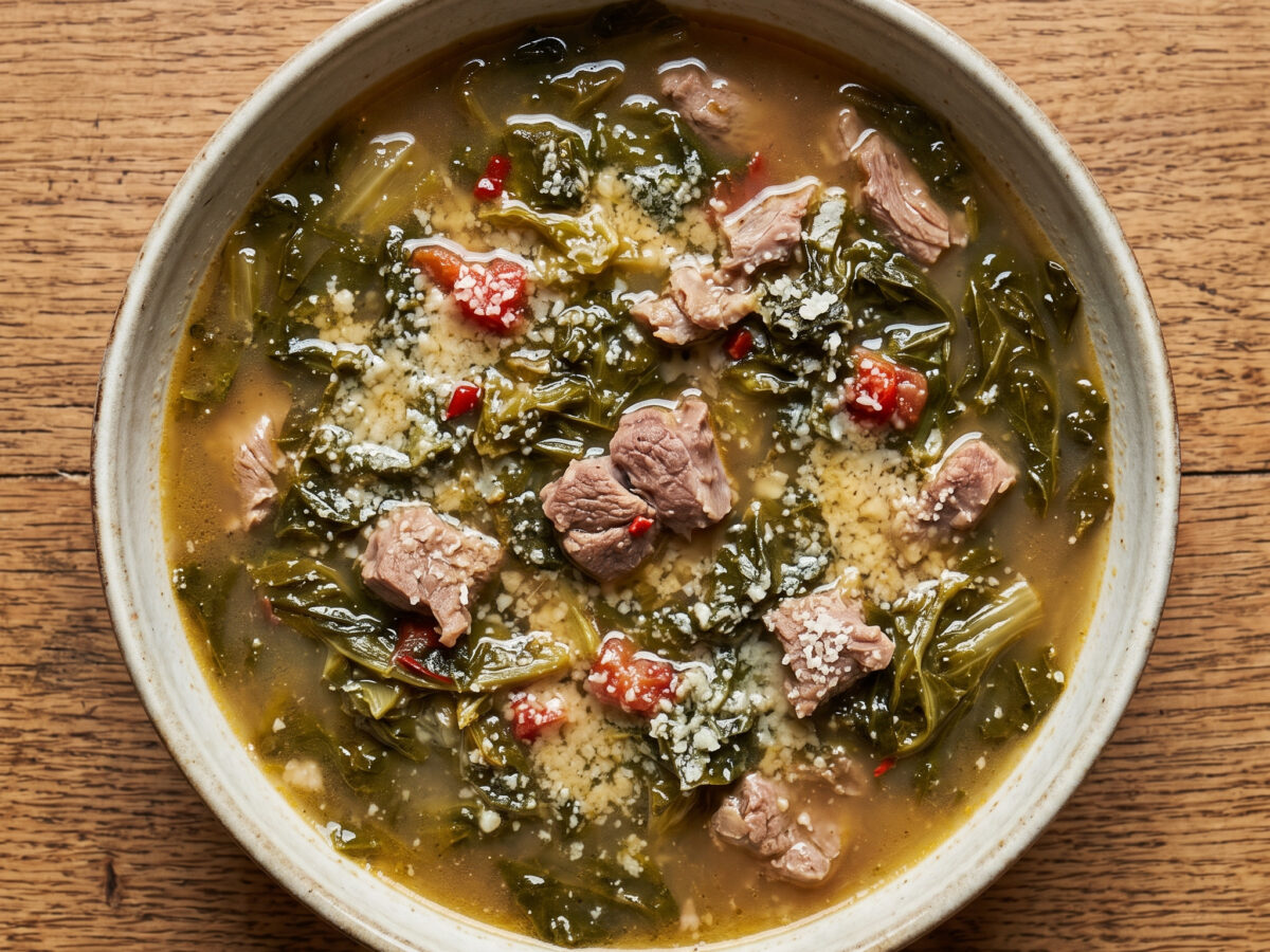 Minestra maritata: Lamm und Scarola aus der Basilikata