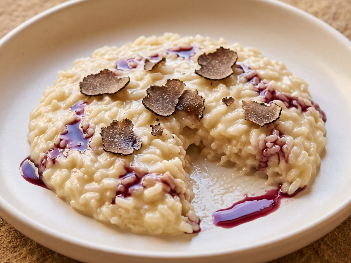 Molisisches Risotto mit Caciocavallo, Tintilia und Trüffel