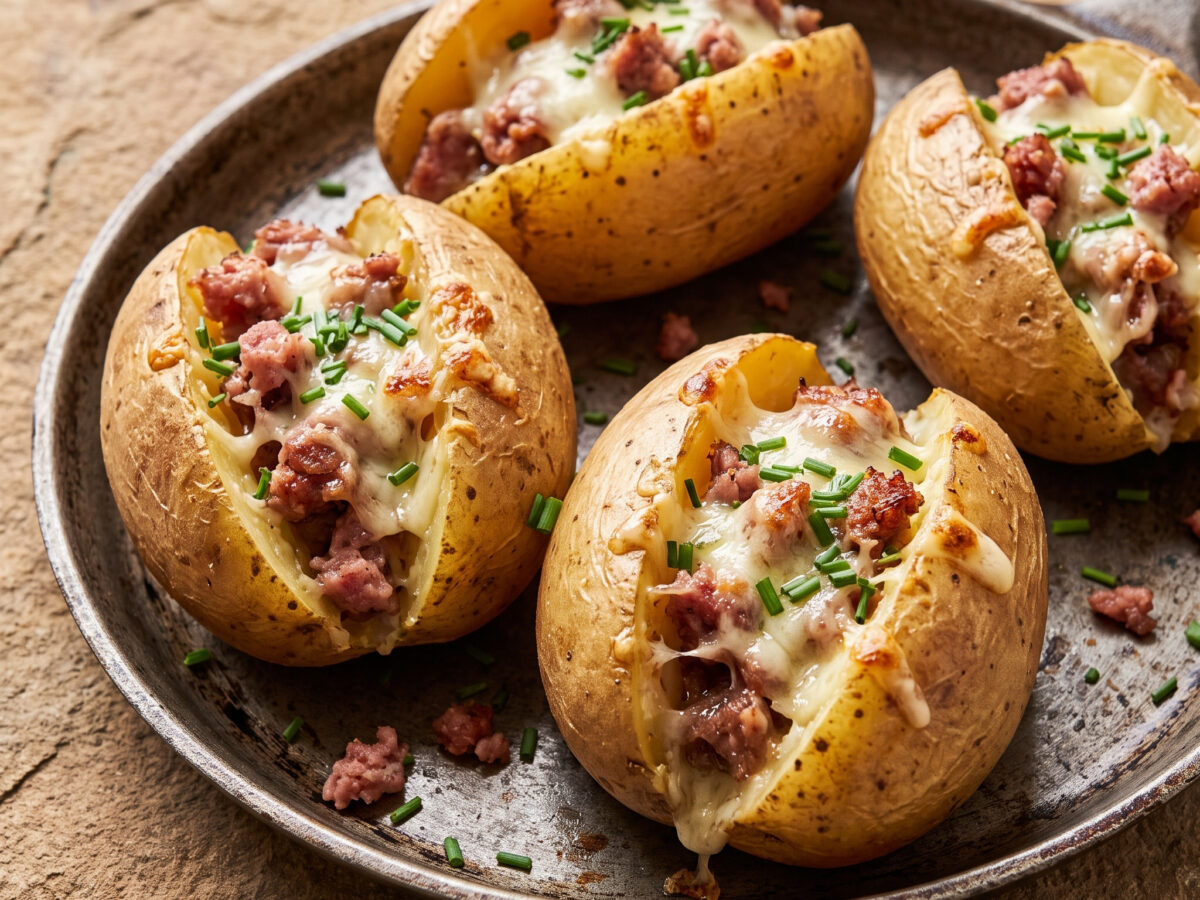 Ofenkartoffeln mit Cotechino aus Modena