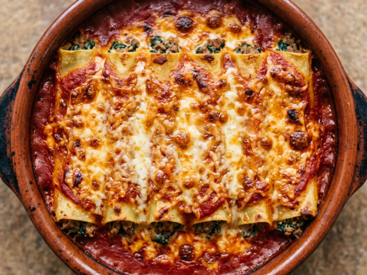 Ofenpasta mit römischer Fleischfüllung