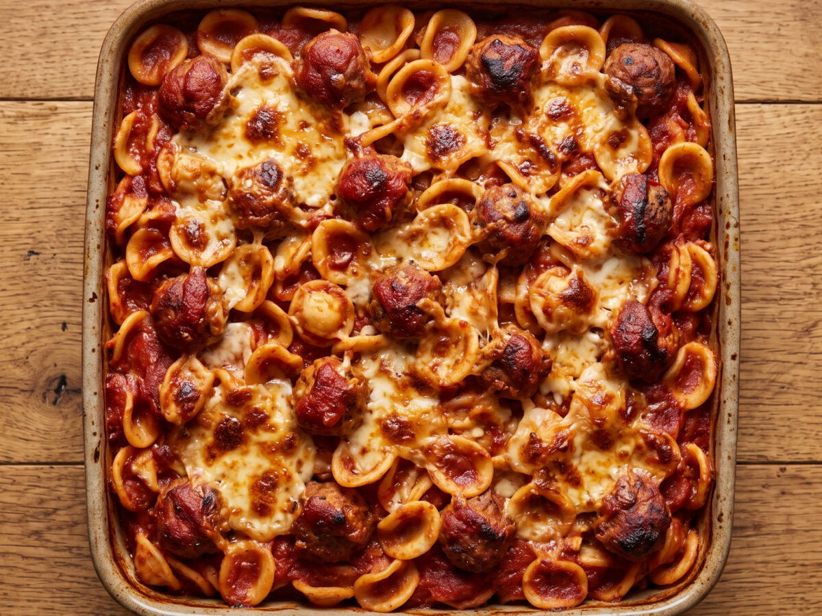 Orecchiette al forno mit Polpette al sugo