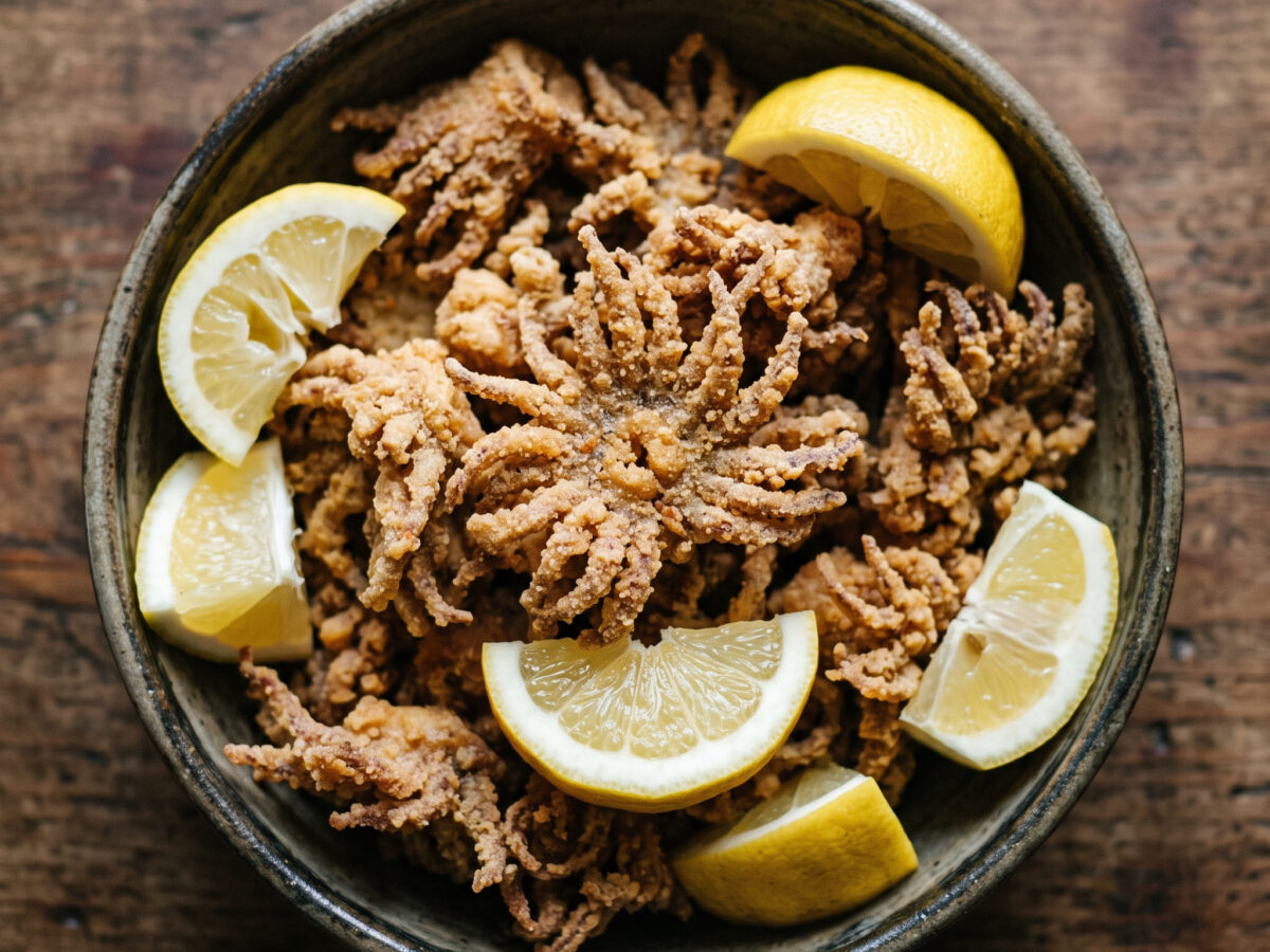 Orziadas: Sardische Seeanemonen knusprig frittiert