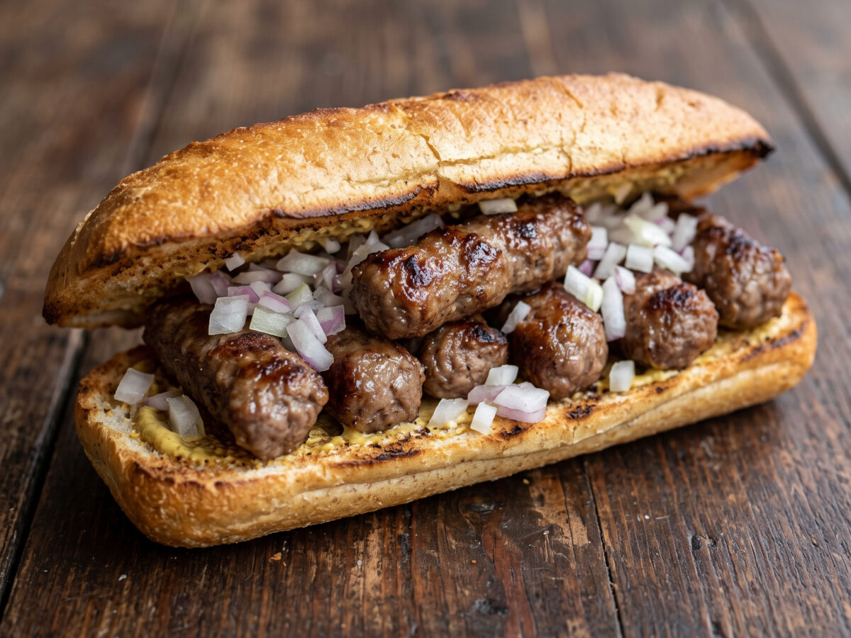 Panino con cevapcici alla triestina