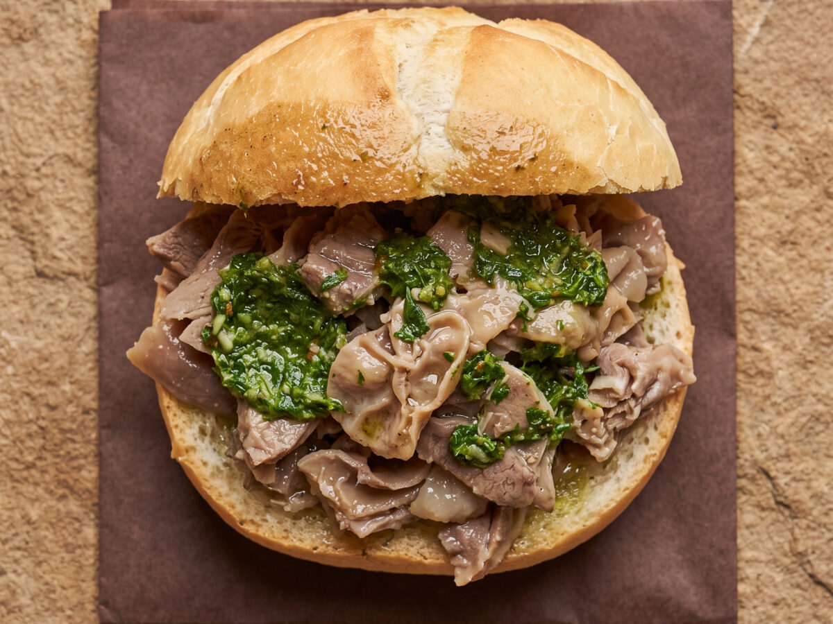 Panino con il lampredotto aus der Toskana