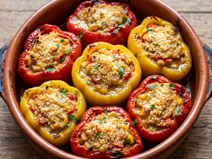 Paprika mit Brot-Pecorino-Füllung aus den Abruzzen