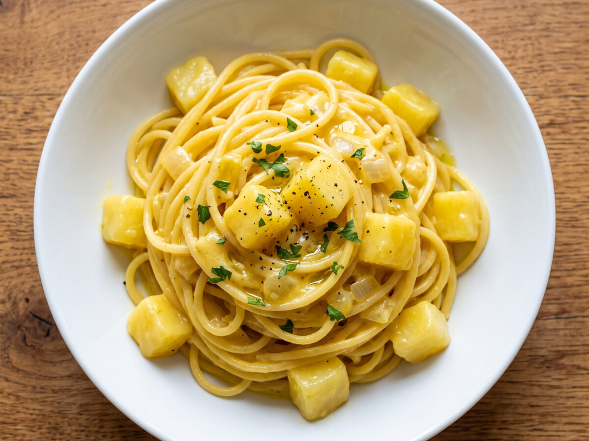 Pasta con le patate allo zafferano