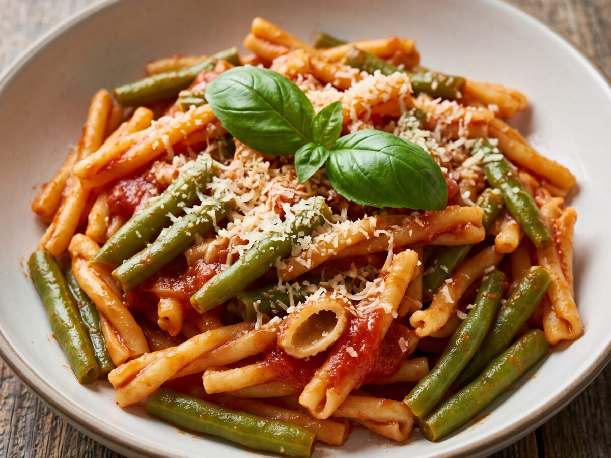 Pasta e fagiolini alla siciliana