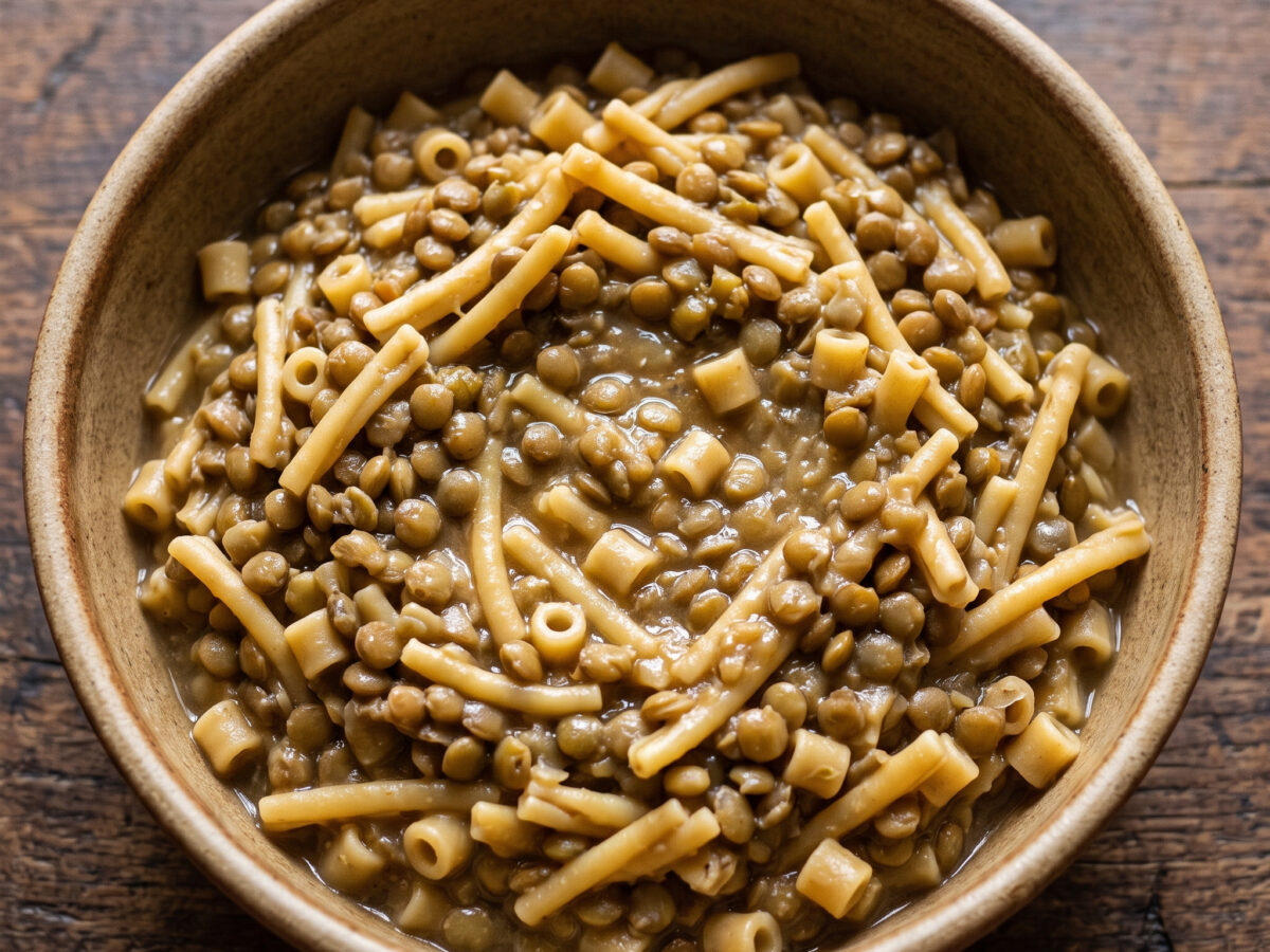 Pasta e lenticchie alla lombarda