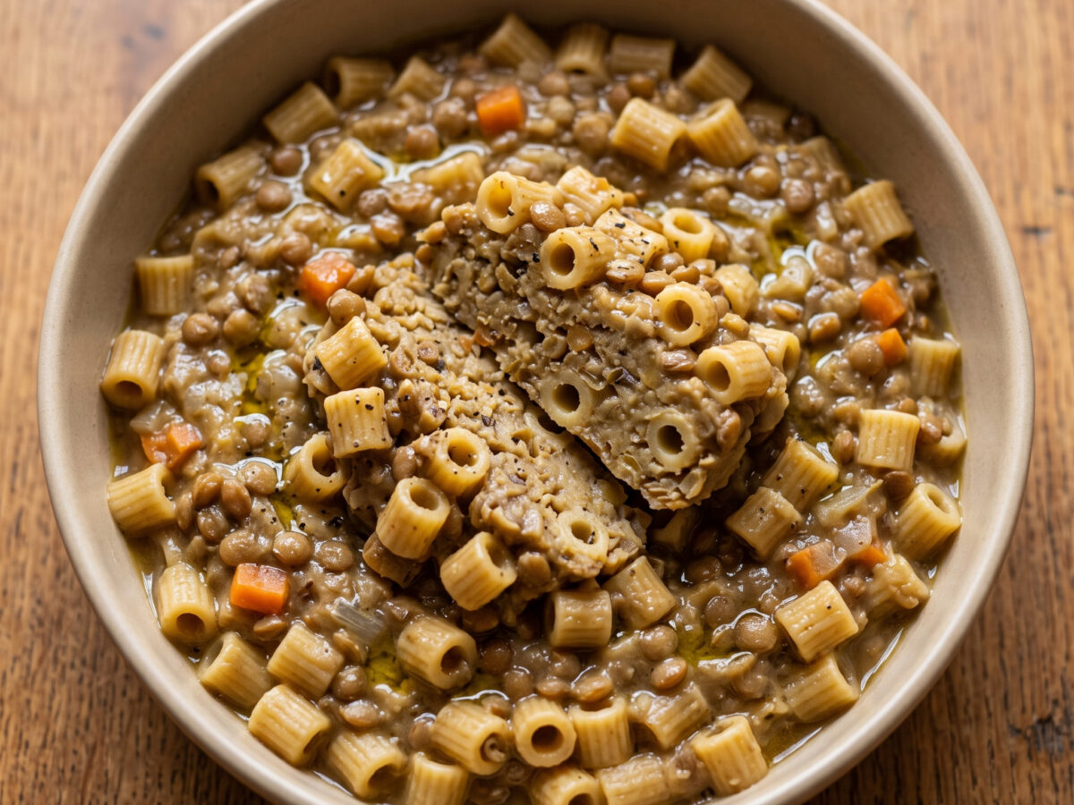 Pasta e lenticchie alla siciliana