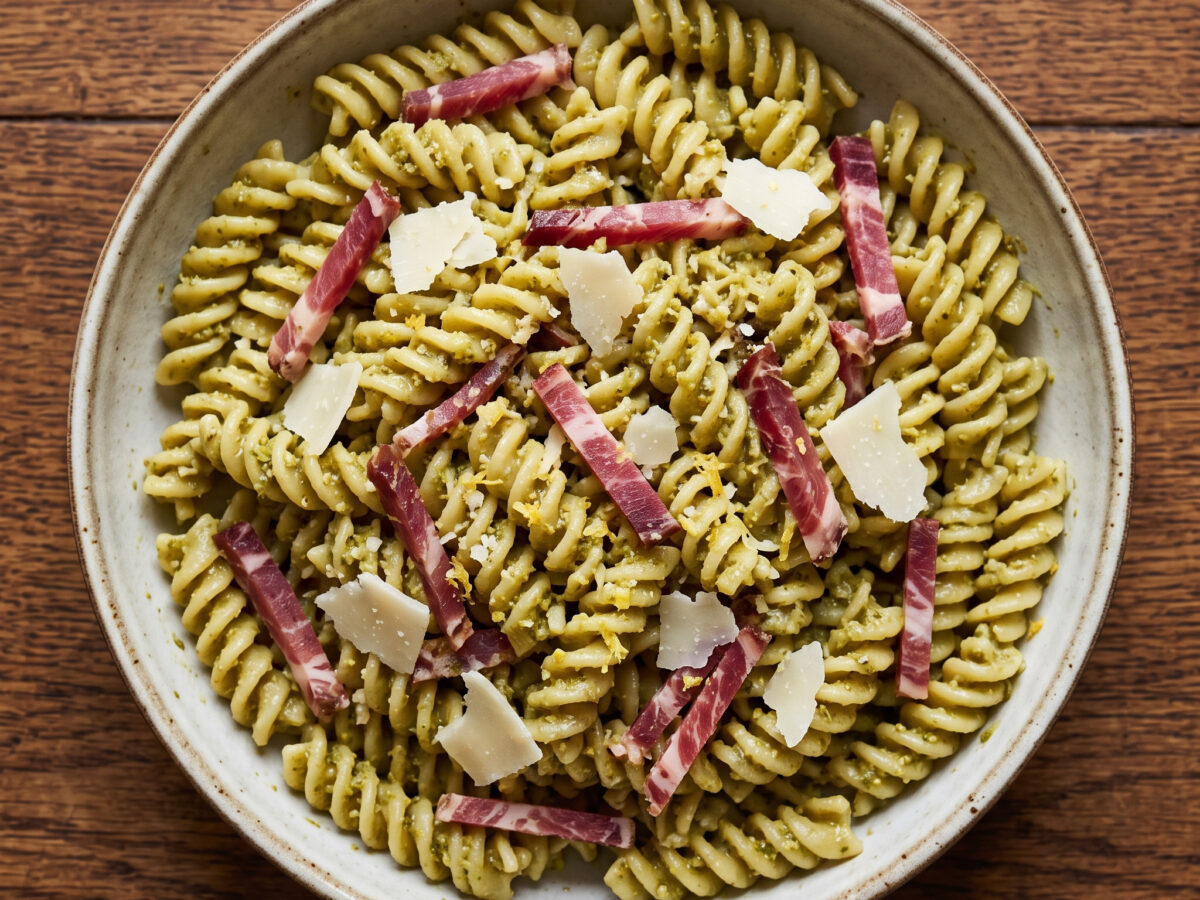 Pistazienpesto trifft auf würzige Coppa di Parma