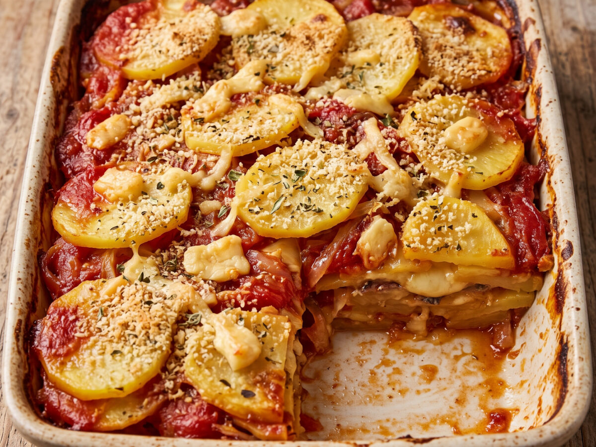 Kartoffeln mit der Würze des Sfincione