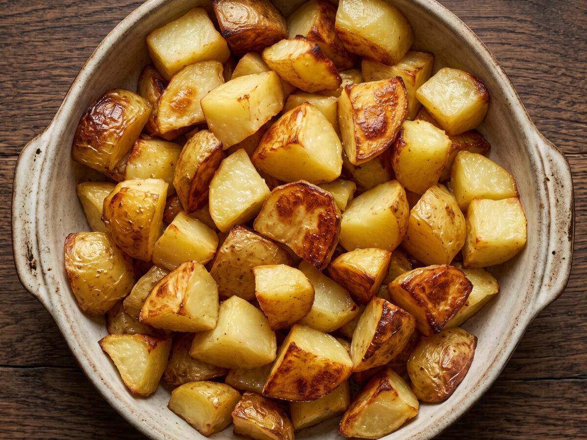 Patate al forno: goldbraune Kartoffeln mit Rosmarin
