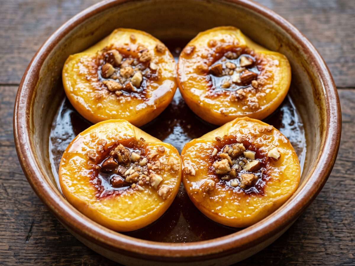 Pesche al forno aus Kampanien