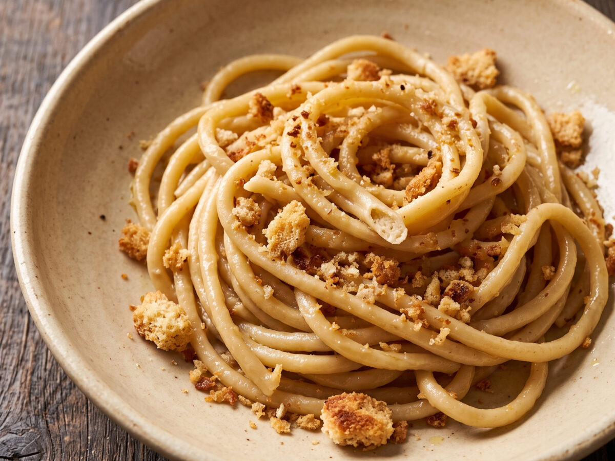 Pici secchi alle briciole – Toskana