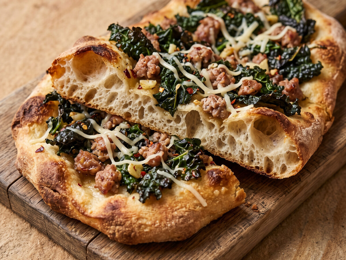 Piciaccia cavolo e salsiccia aus der Toskana