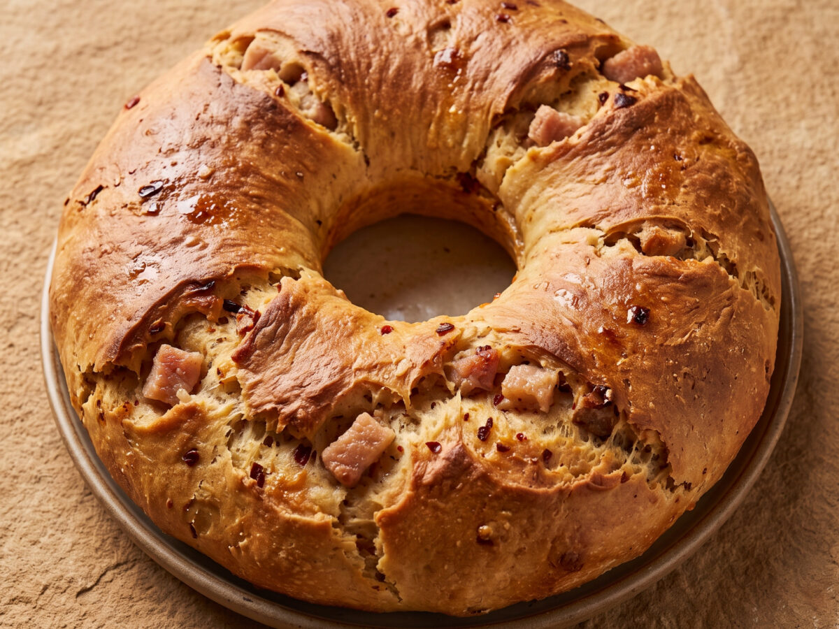Pitta calabrese mit Ciccioli und Peperoncino