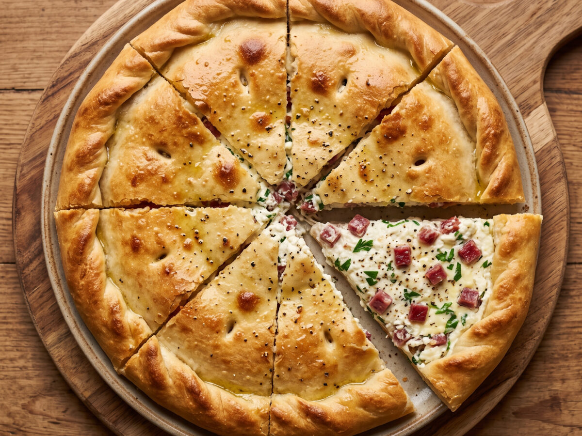 Pizza alla reggina aus Kalabrien