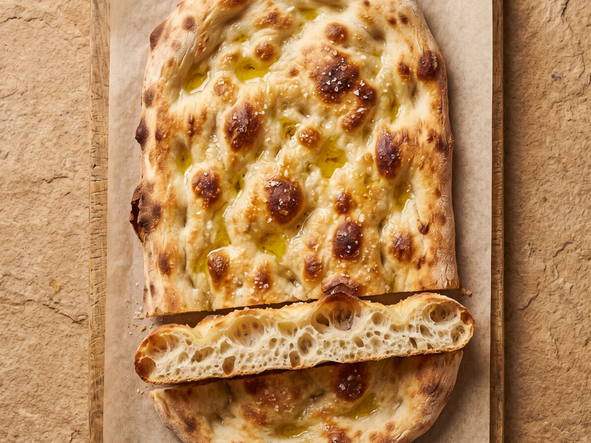 Pizza bianca romana aus Latium
