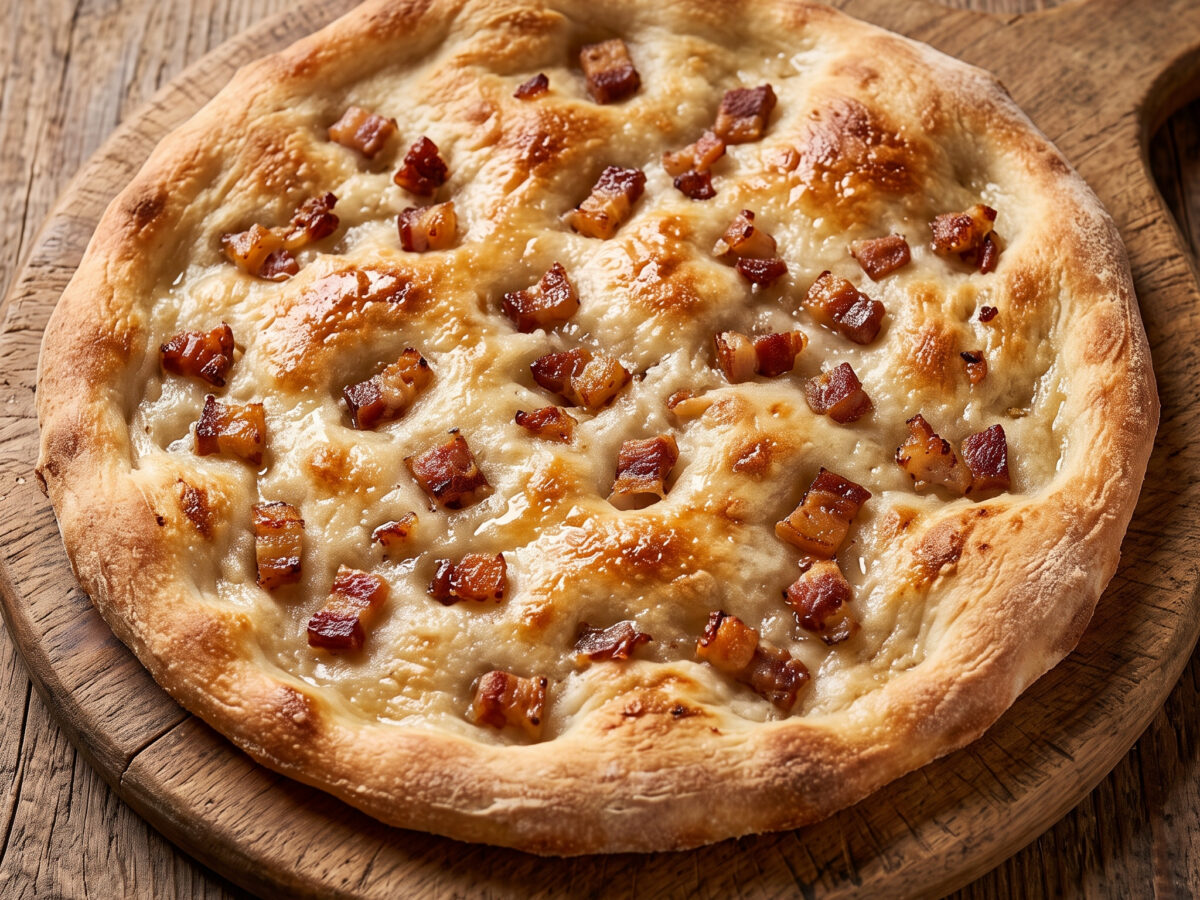 Pizza con le sfrigole aus den Abruzzen