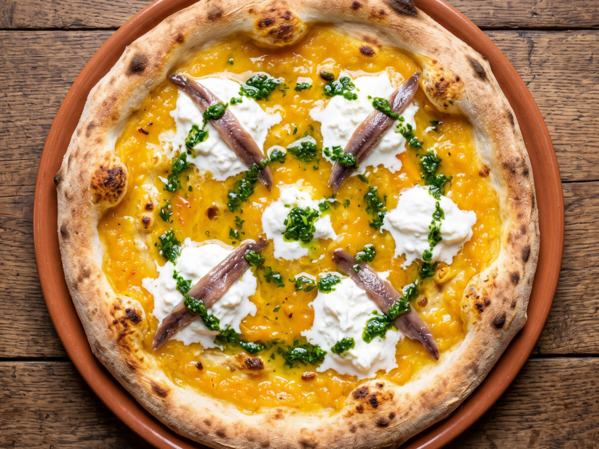 Pizza piemontese con bagnet verd