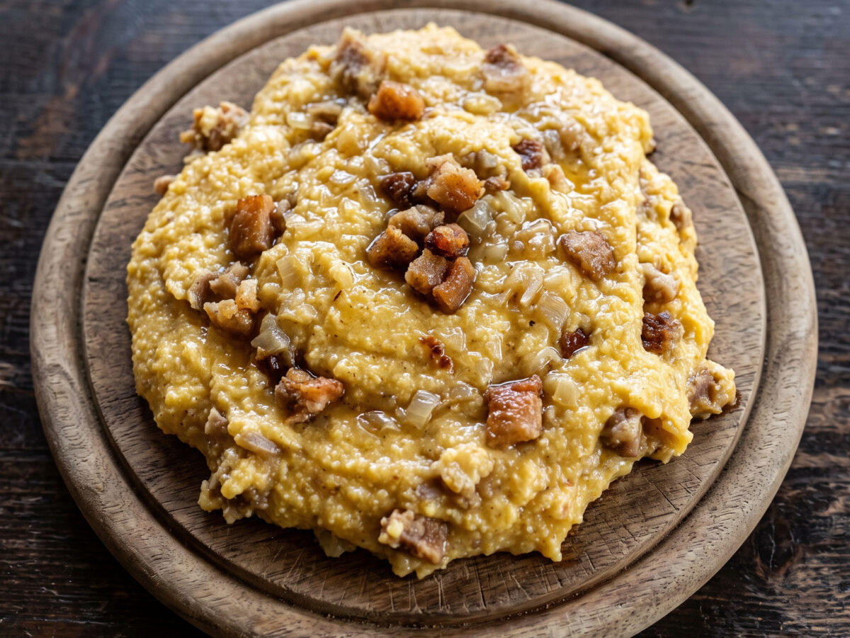 Polenta con ciccioli aus dem Piacentino