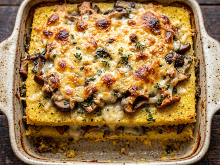 Polenta pasticciata ai funghi aus Trentino-Südtirol