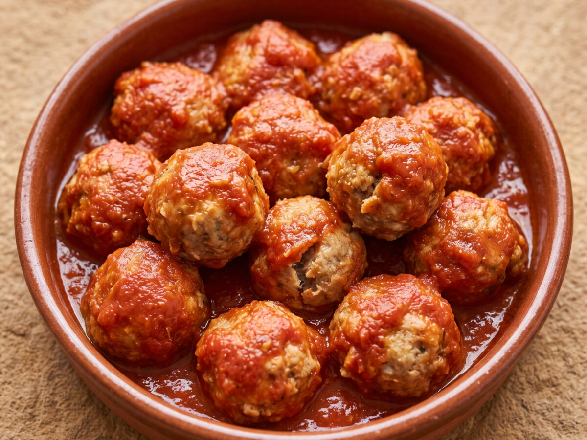 Sizilianische Polpette di alici al sugo