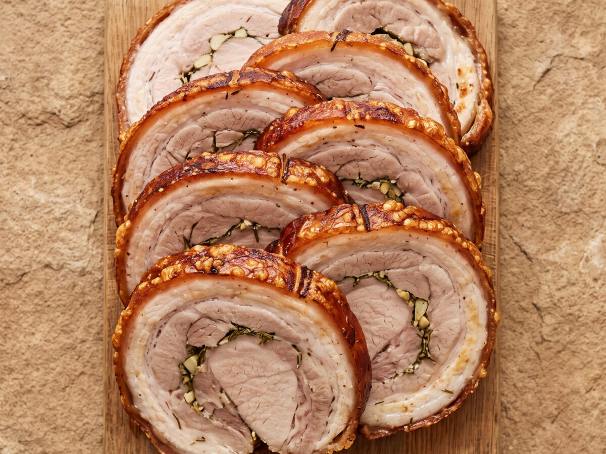 Porchetta di Ariccia aus dem Ofen