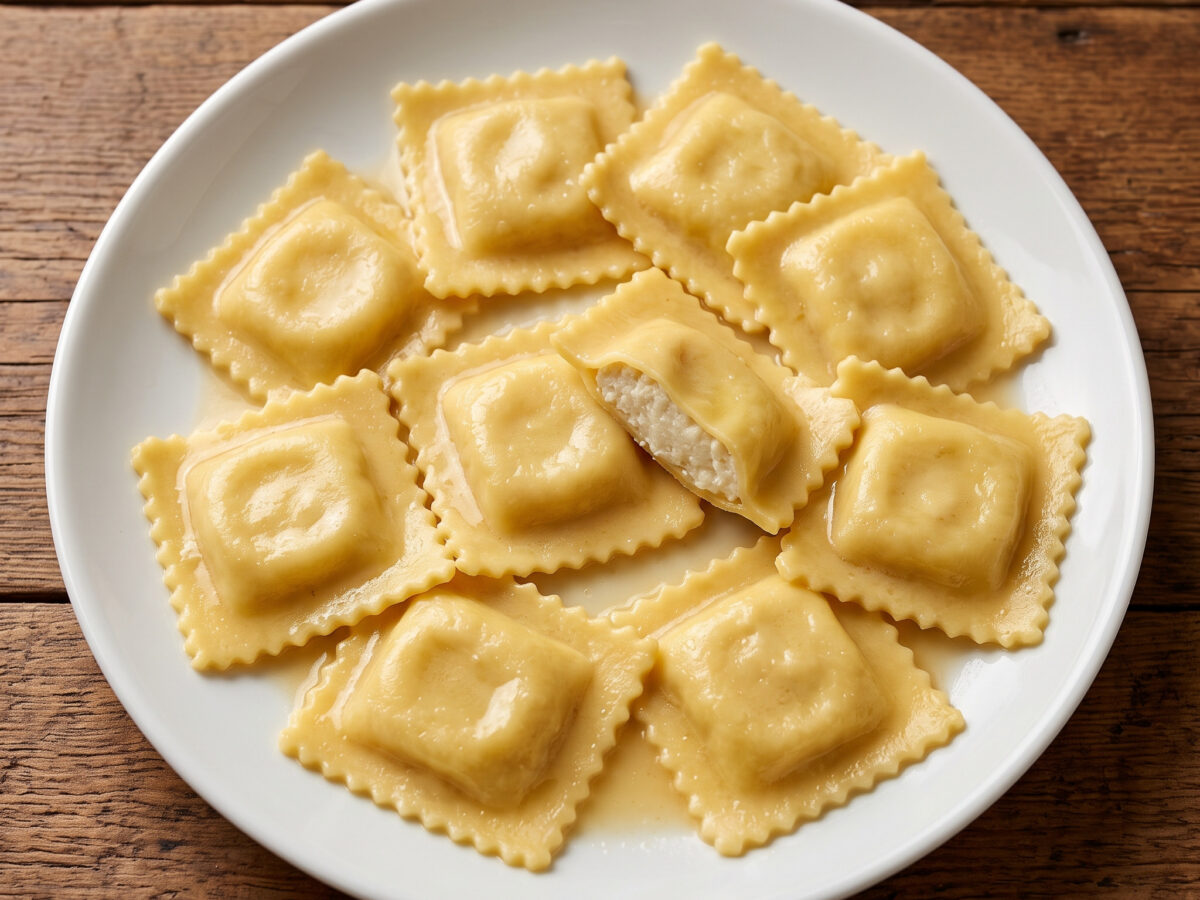 Ravioli al baccalà mantecato aus Venetien