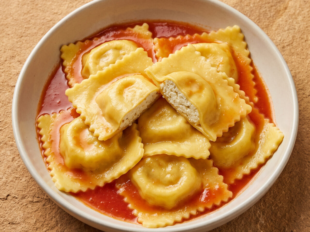 Ravioli co a pettola aus Kampanien