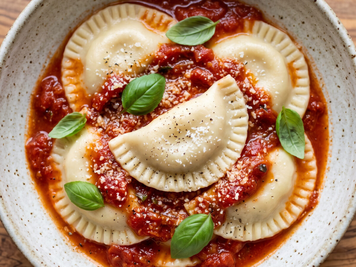 Ravioli con ricotta aus Apulien