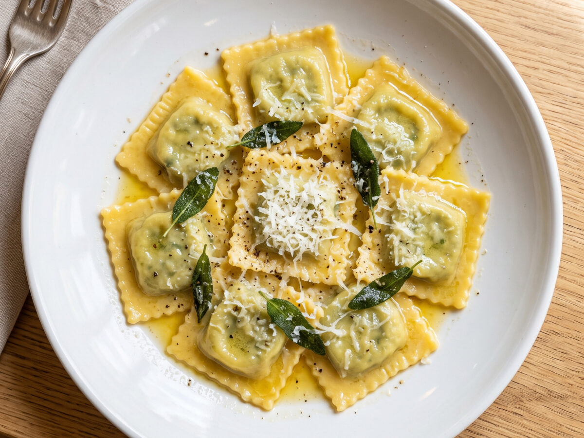 Ravioli di ricotta e spinaci aus Latium