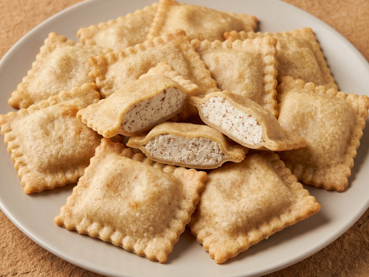 Ravioli dolci con ricotta e cannella aus Latium