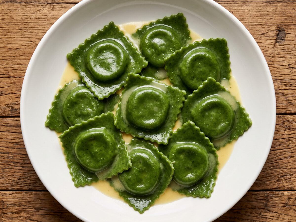 Ravioli verdi mit Fonduta aus dem Piemont