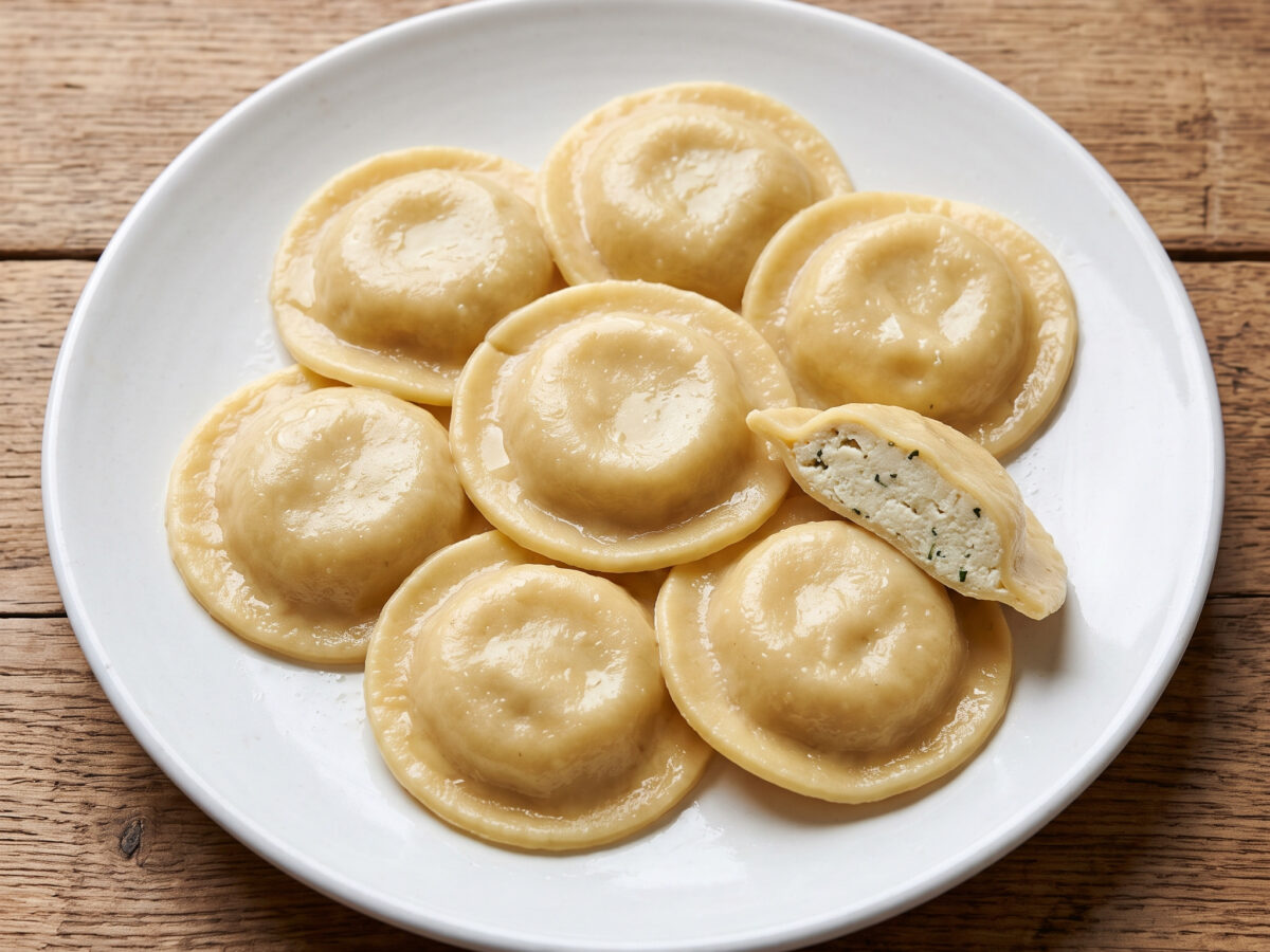 Raviolo di ricotta di pecora aus Kampanien