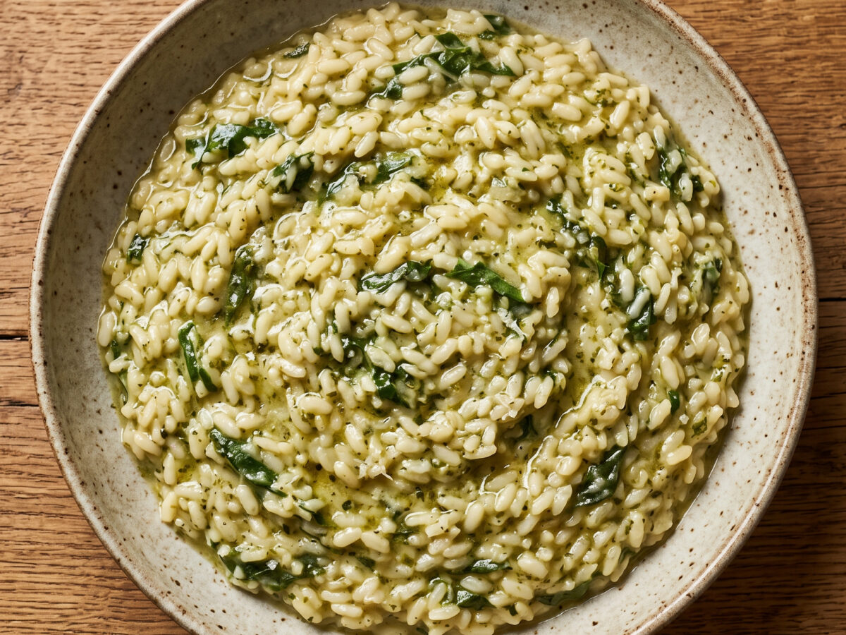Risotto col preboggion aus Ligurien