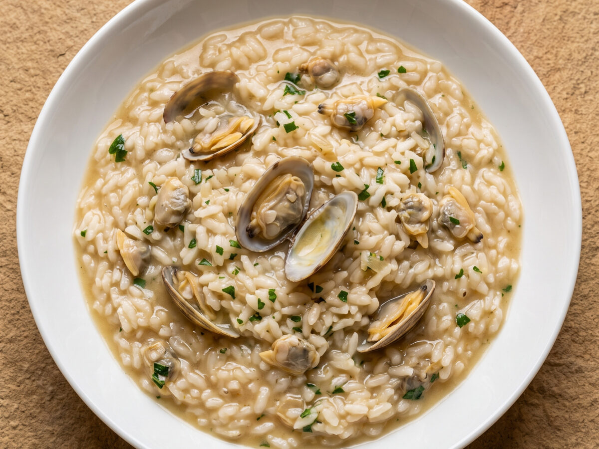 Toskanisches Risotto con le arselle