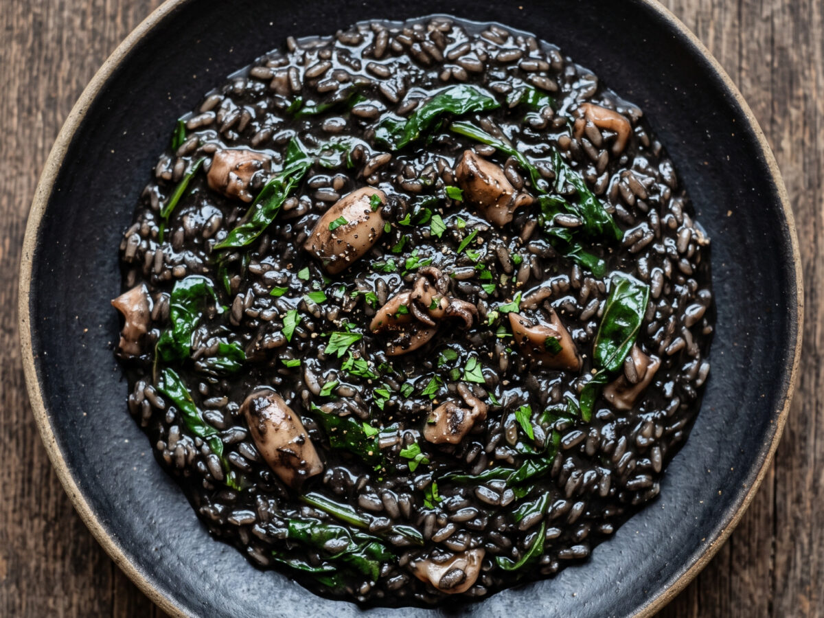 Risotto nero con le seppie alla fiorentina