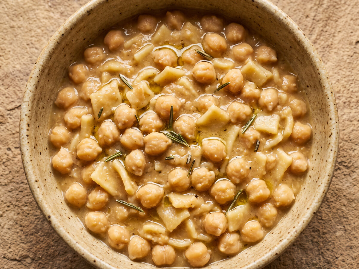 Römischer Kichererbsentopf mit Pasta