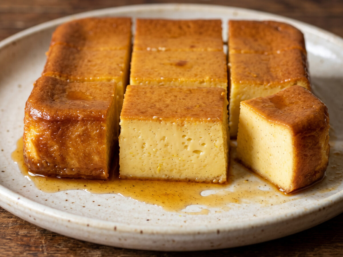 Rustikaler Osterpudding mit Traubenmost