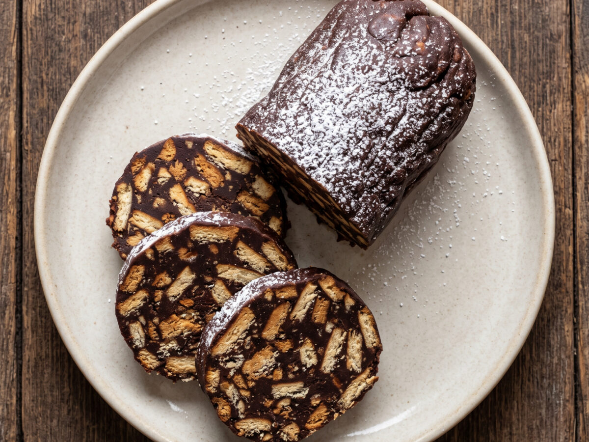 Salame di cioccolato al caffè
