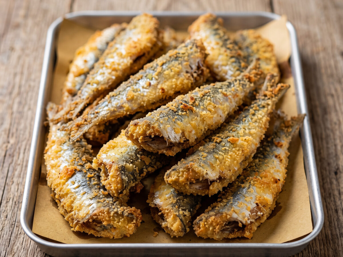 Sarde impanate e fritte aus Sardinien