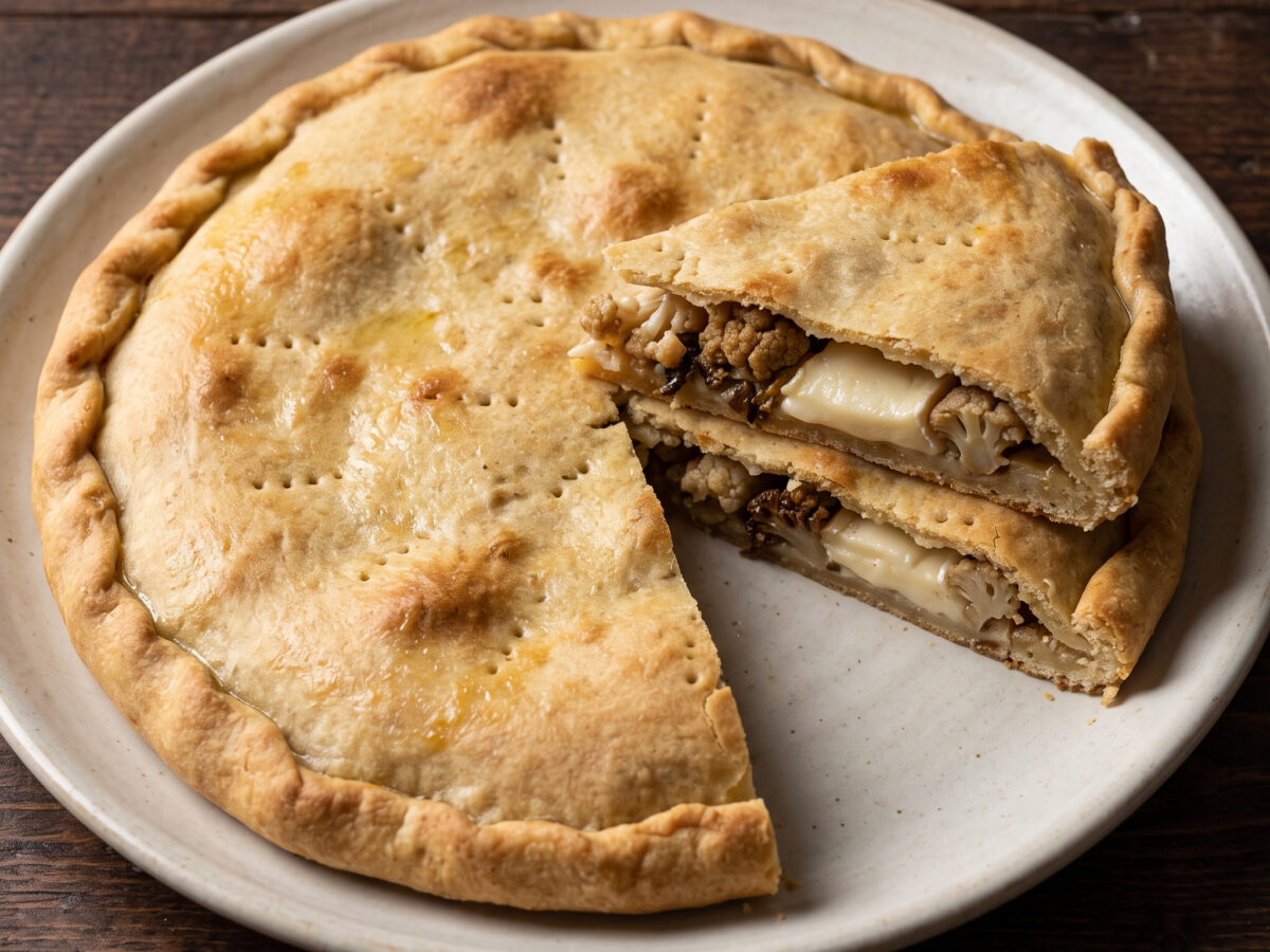 Scacciata catanese mit Cavolfiore und Tuma