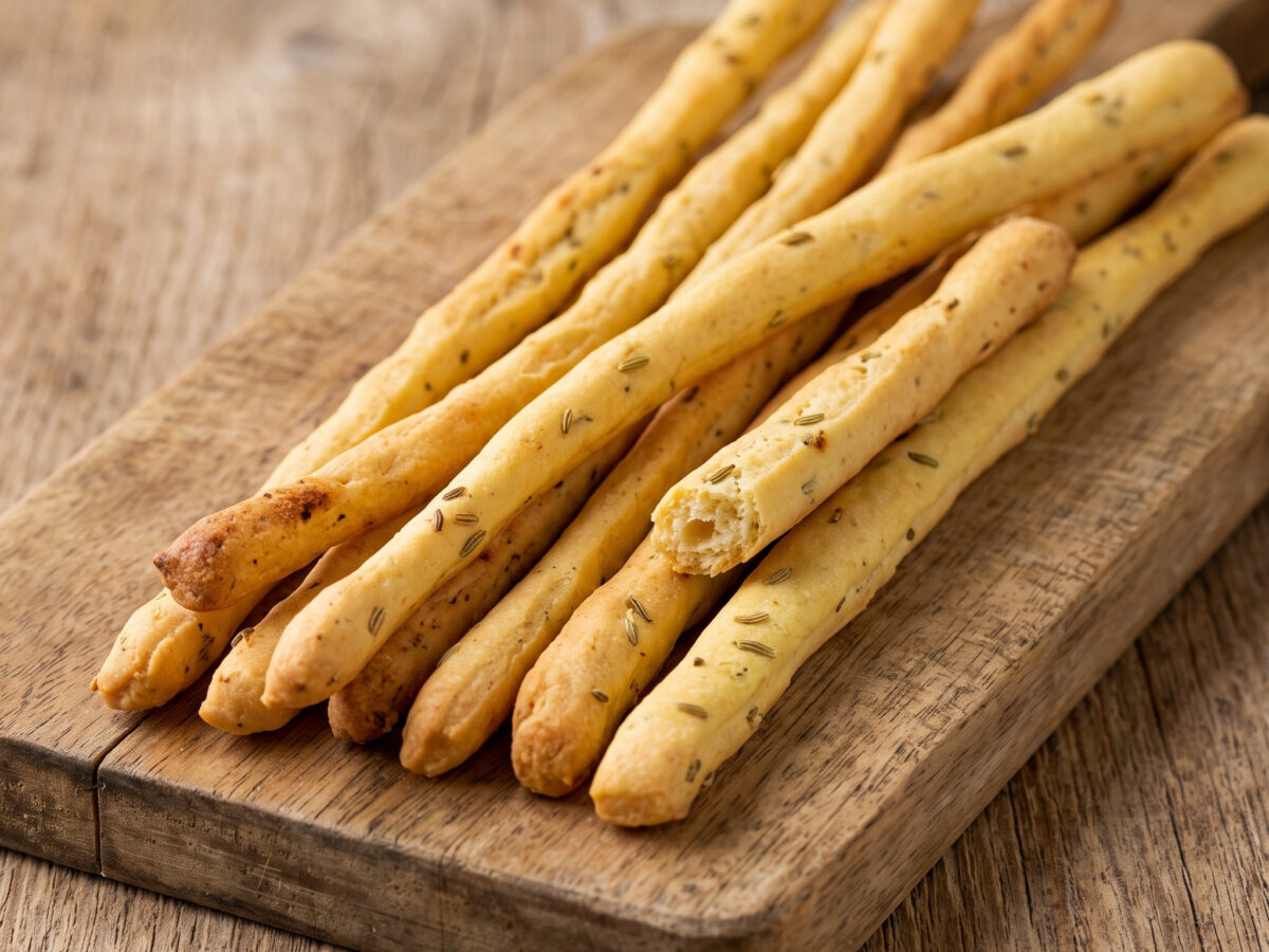 Sizilianische Grissini mit wildem Fenchel