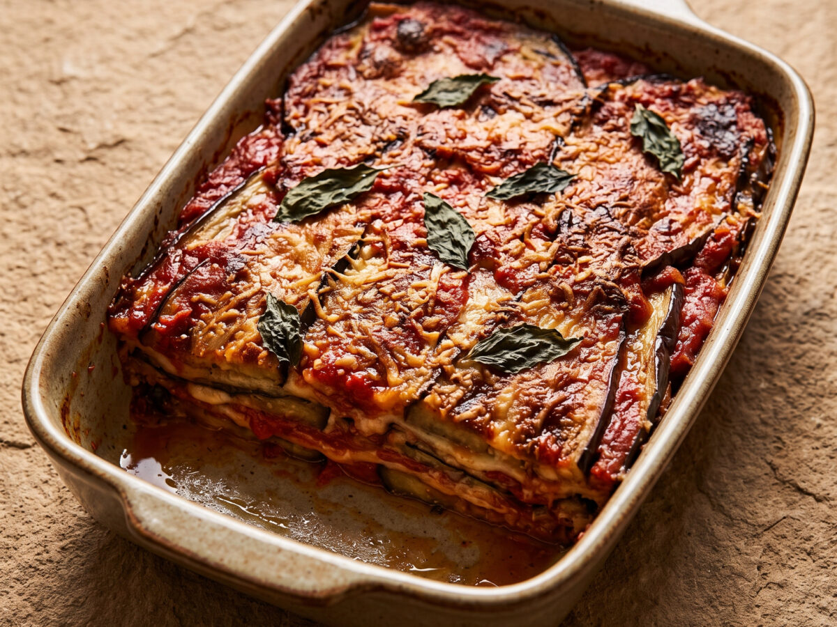 Sizilianische Parmigiana di melanzane
