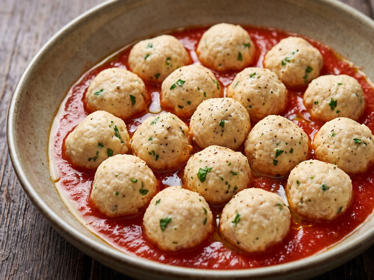 Sizilianische Polpette di ricotta al sugo