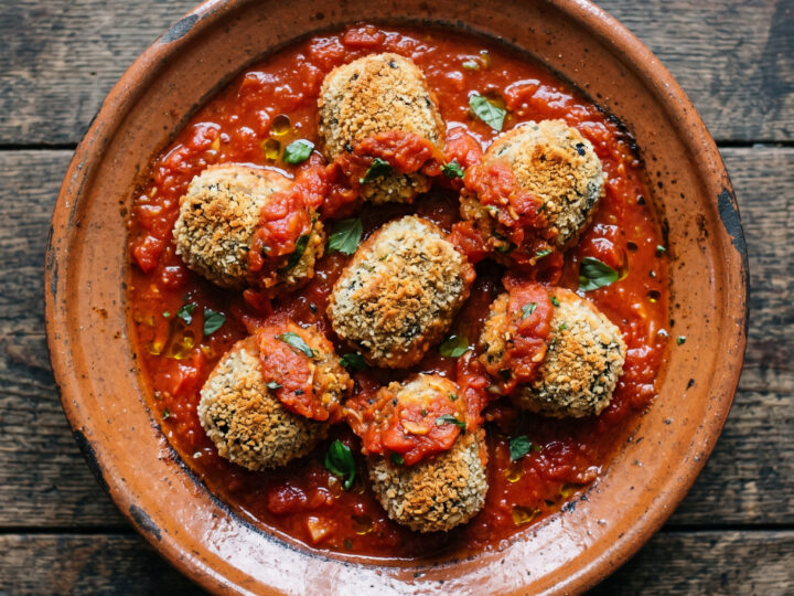 Sizilianische Polpette mit Aubergine und Ricotta