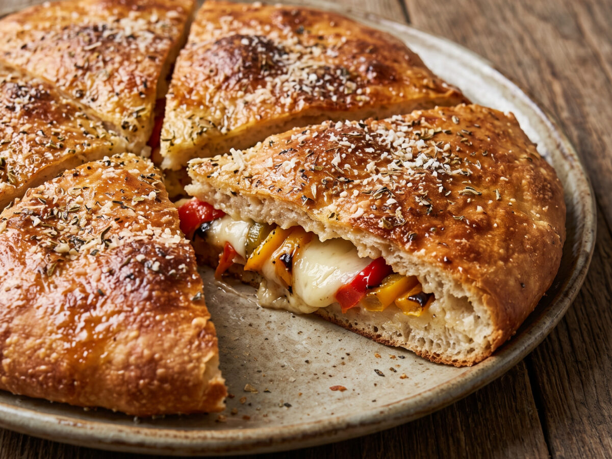 Sizilianischer Pizzolo mit herzhafter Füllung