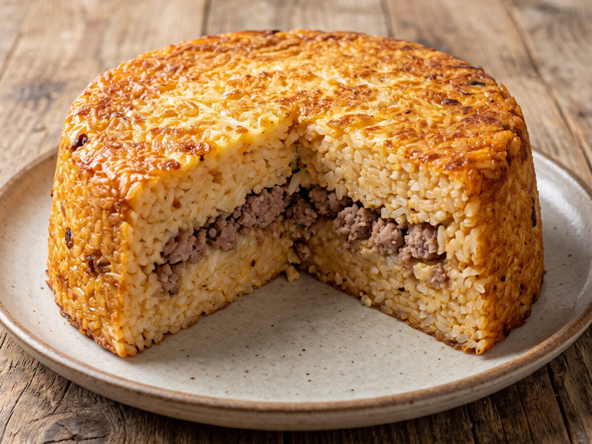 Timballo di riso alla norcina aus Umbrien